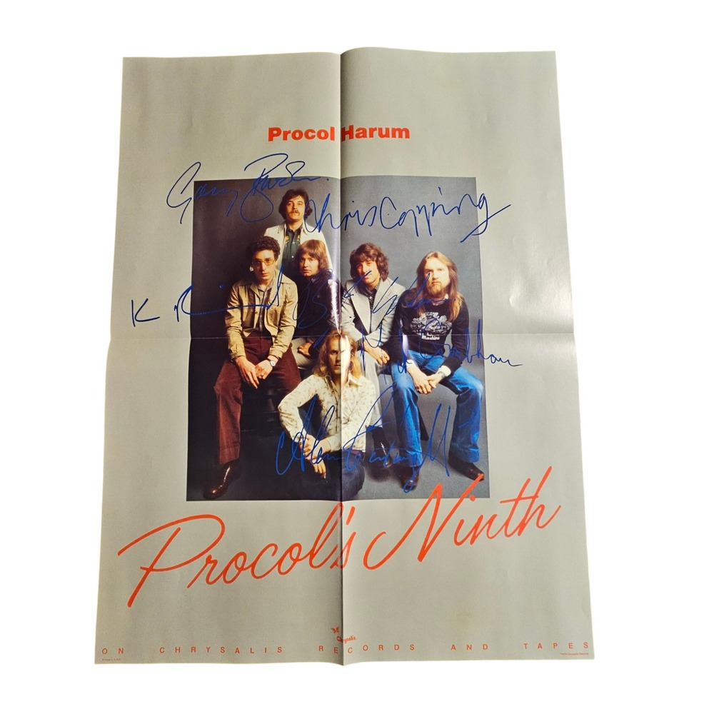 Procol Harum Procol's Ninth VTG 1975 Promo Poster 19x25 Chrysalis Records Rock